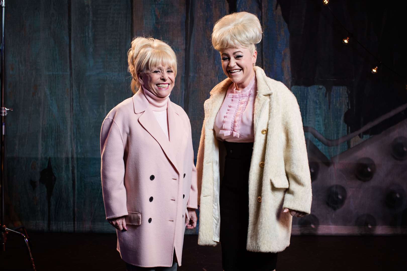 Jaime Winstone (right) played Dame Barbara Windsor (left) in Babs (BBC/PA)