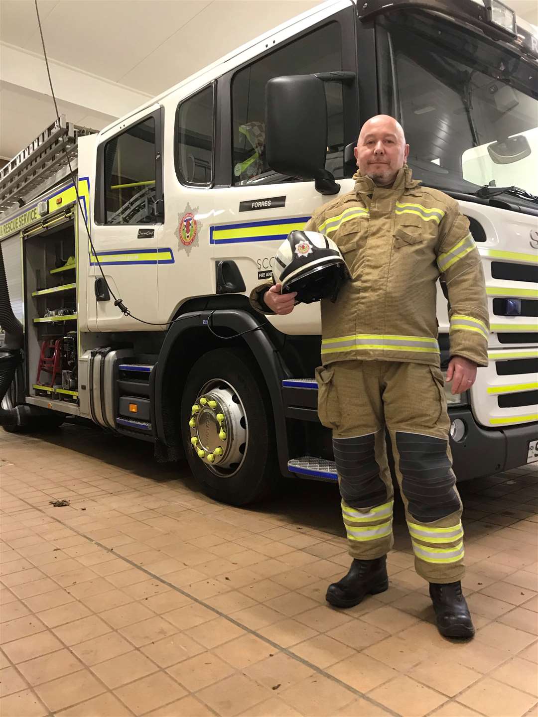 Paul Taylor (54) pictured at Forres Community Fire Station.