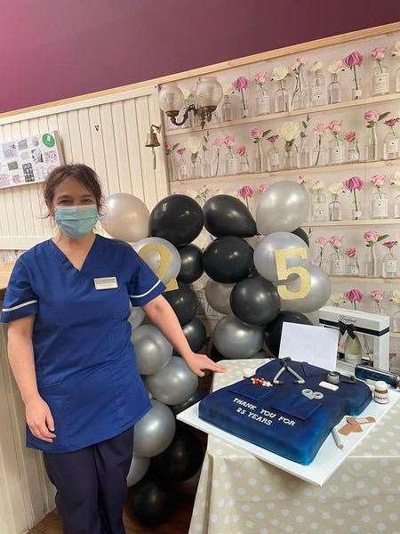 Lynn was overwhelmed by a surprise party thrown by colleagues and residents at Cathay care home.