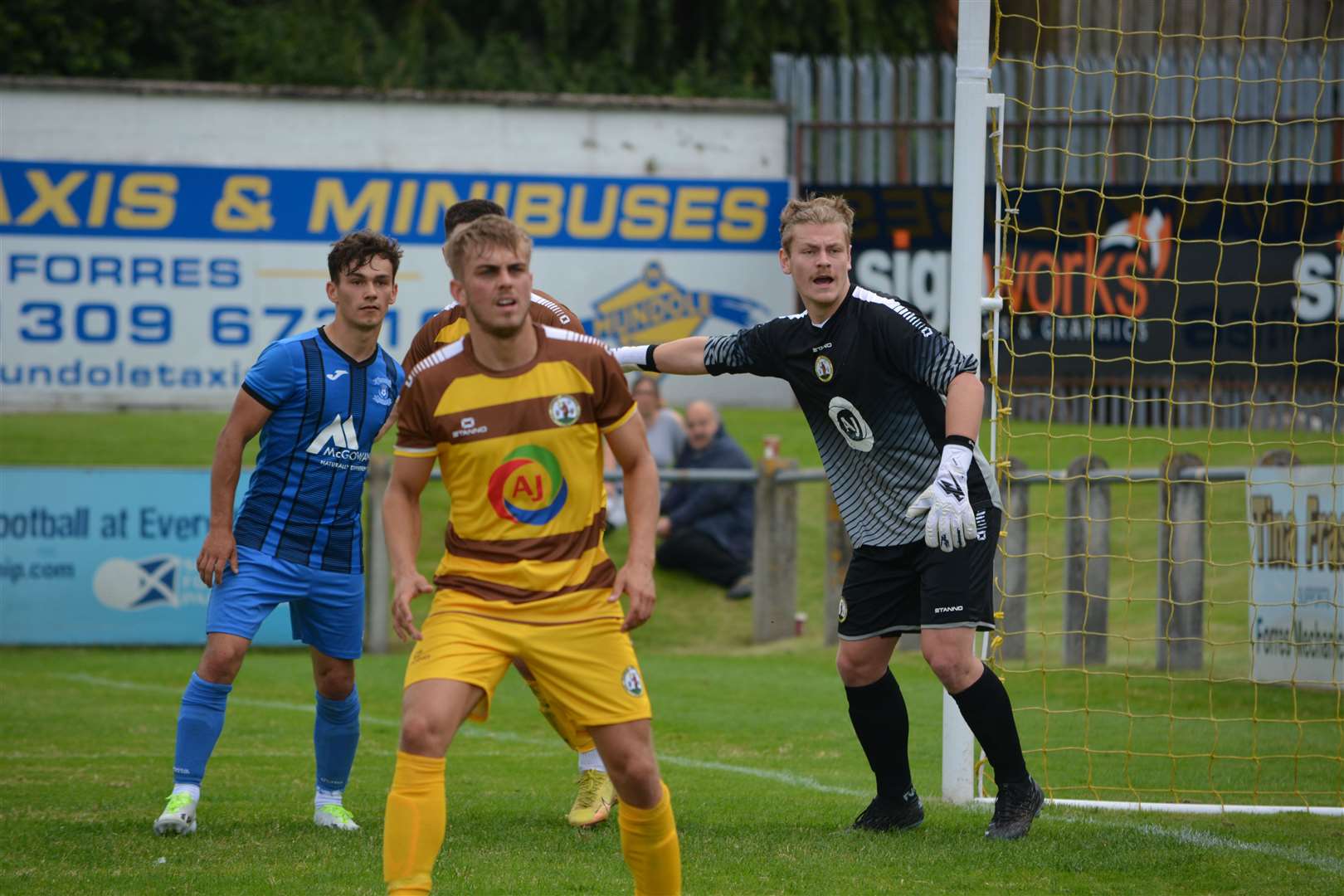 Mark McLauchlan (front) and goalkeeper Lee Herbert, who had a loan spell at Forres previously. Picture: James Souter