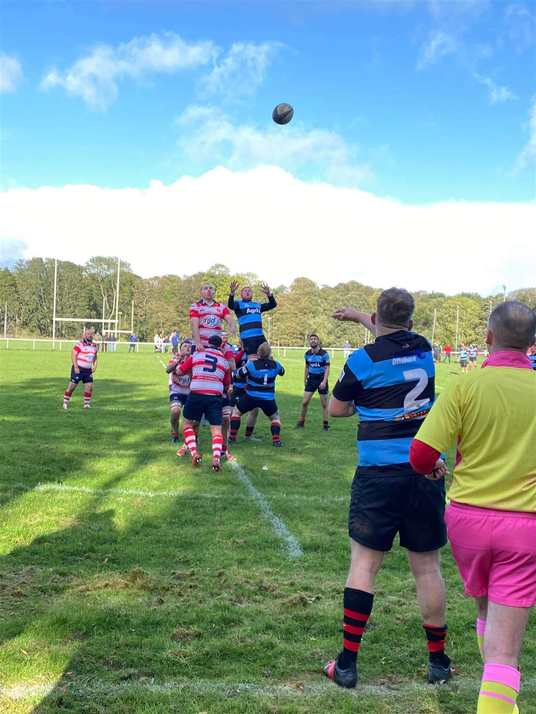 Line-out action from Saturday's match.