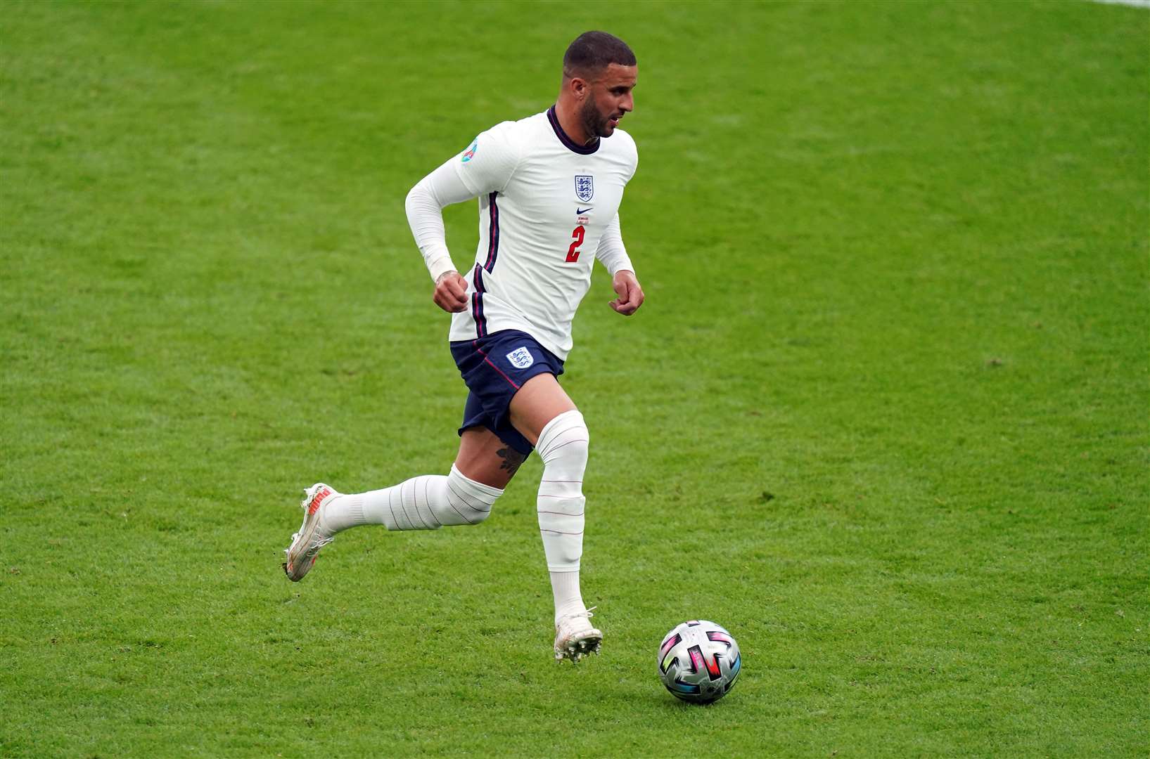 England’s Kyle Walker on the ball at Wembley (Mike Egerton/PA)
