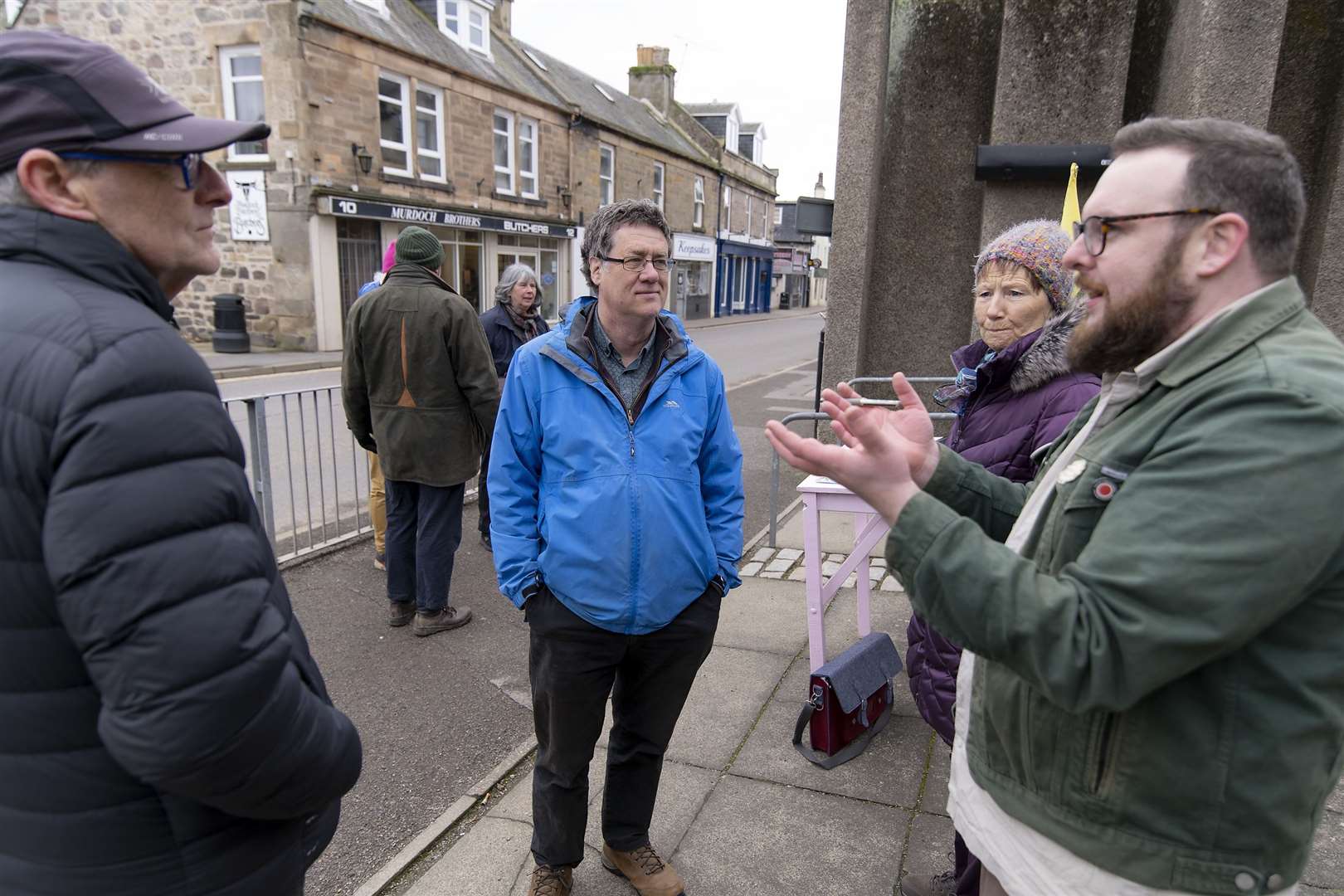 XR Forres member Allan Gray (right) feels passionately about environmental issues.