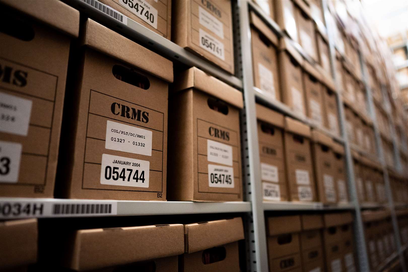 The storage facility at the London Metropolitan Archives, the principal local government archive repository for the Greater London area and the largest county record office in the UK (Aaron Chown/PA)