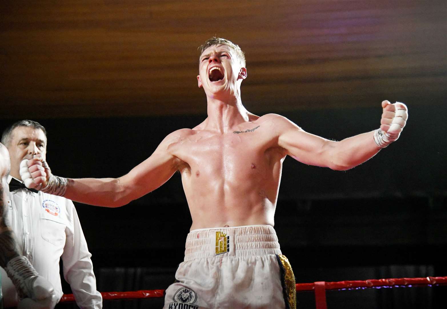 The winner of the Scottish super welterweight title in Elgin in December 2022. Picture: Beth Taylor.