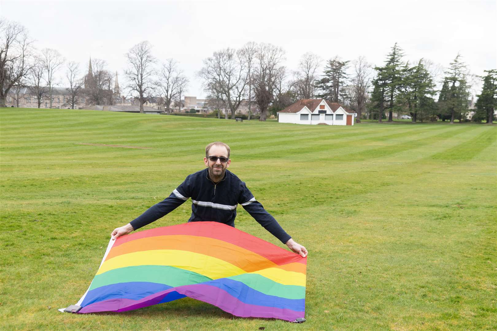 David Harrison is helping to organise the second Pride in Moray Festival, this year to be held in Grant Park. Picture: Beth Taylor