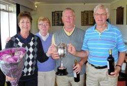 Wednesday winners (from left) CArol O'Keefe, ladies' capatain Dorothy Marshall, Gordon Thomson and Alan Bell