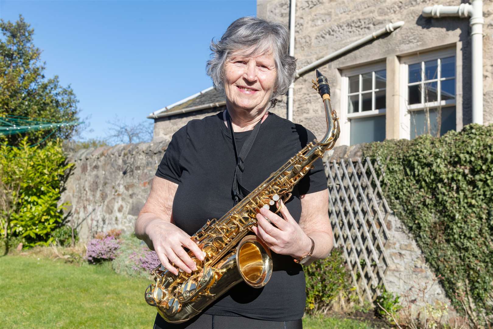 Visitors to Forres House Community Centre may be lucky to hear Lorna playing in her garden next door. Pictures: Beth Taylor