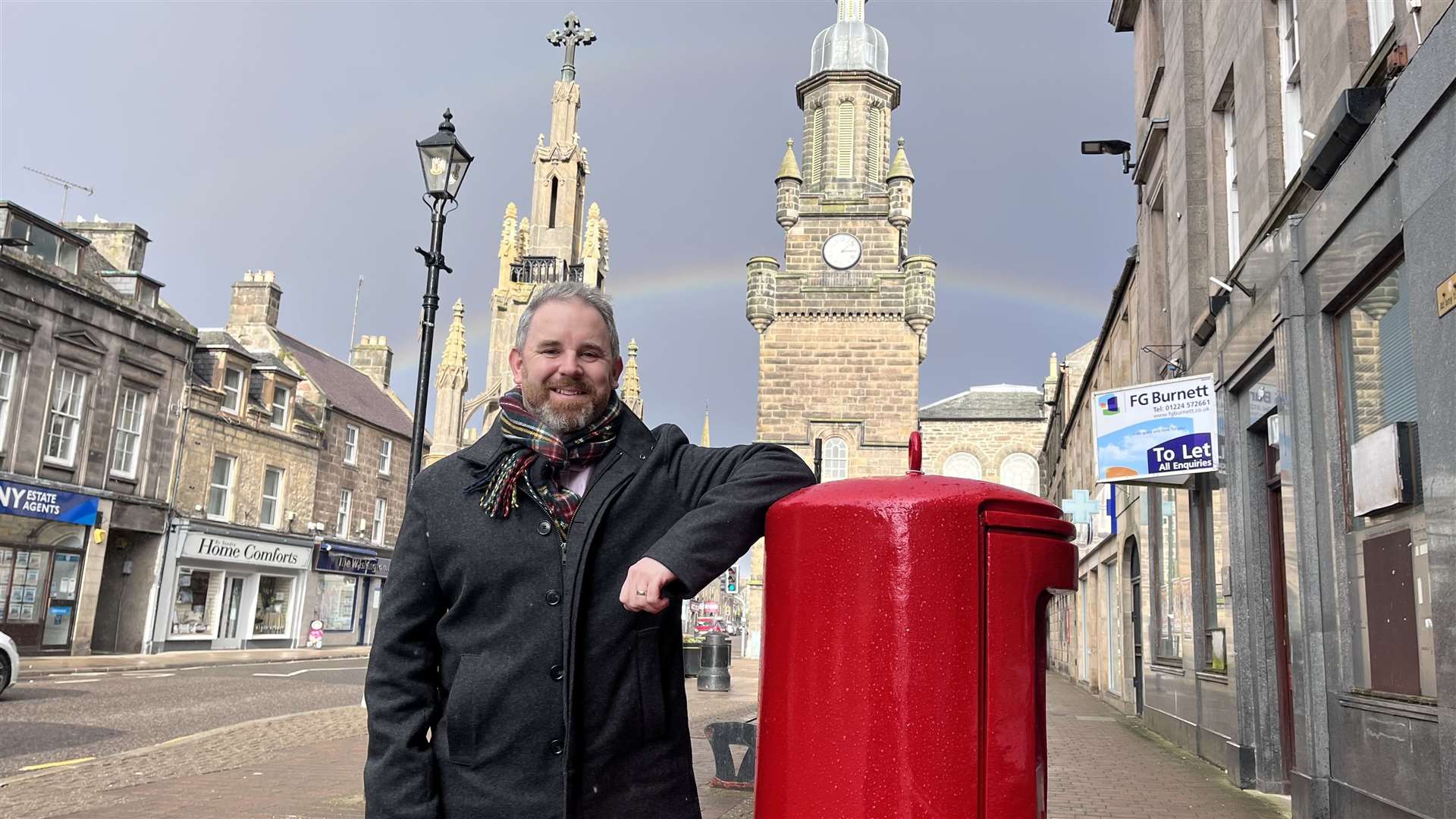 Familiar face and local council candidate for Forres, Scott Lawrence.