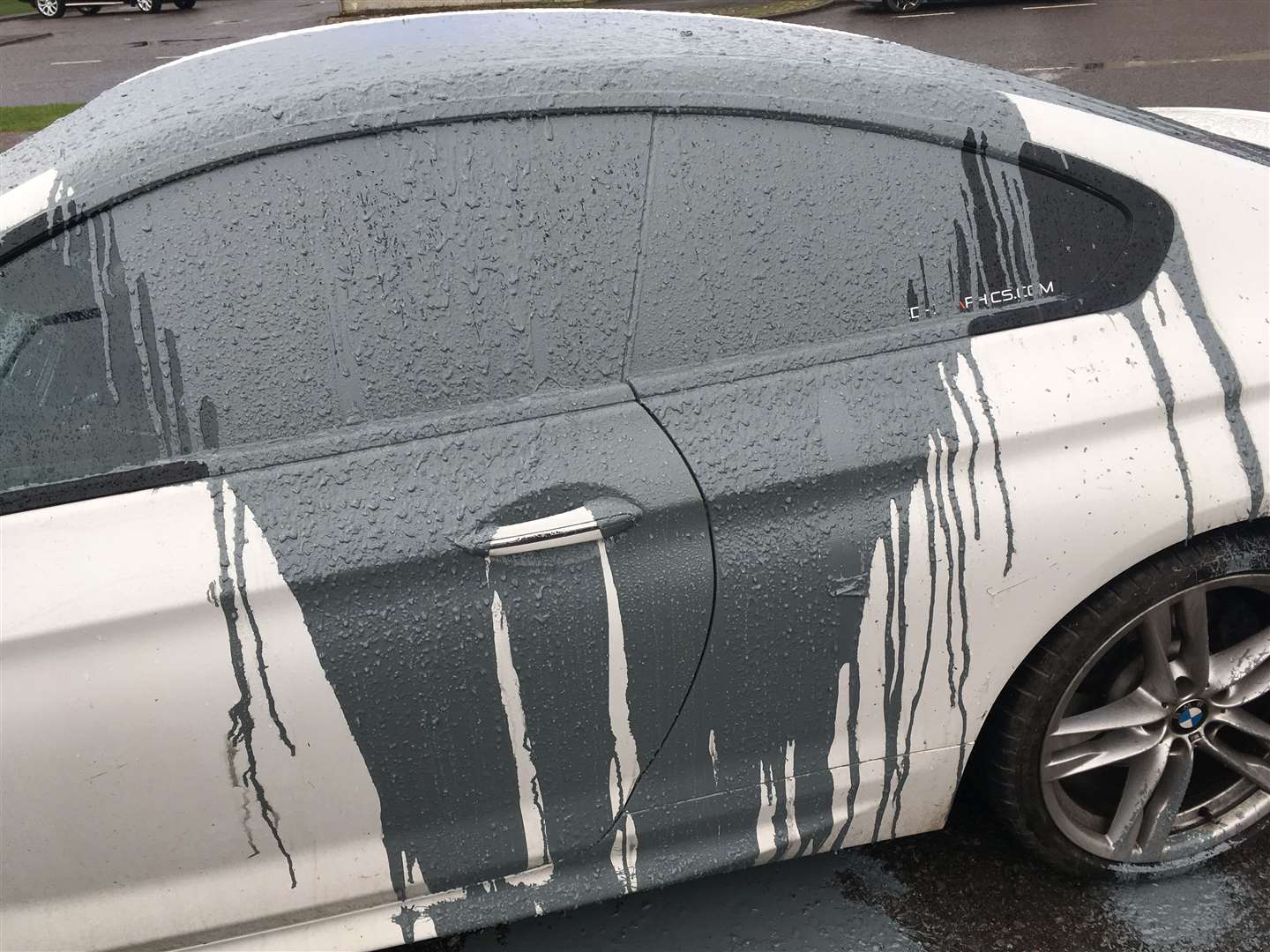Vandalism at a car in Forres.