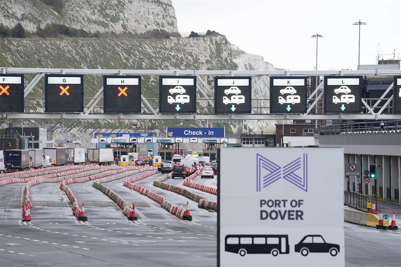 Physical, documentary and identity checks at the border will be required for various products imported to the UK from the EU from April 30 (Gareth Fuller/PA)