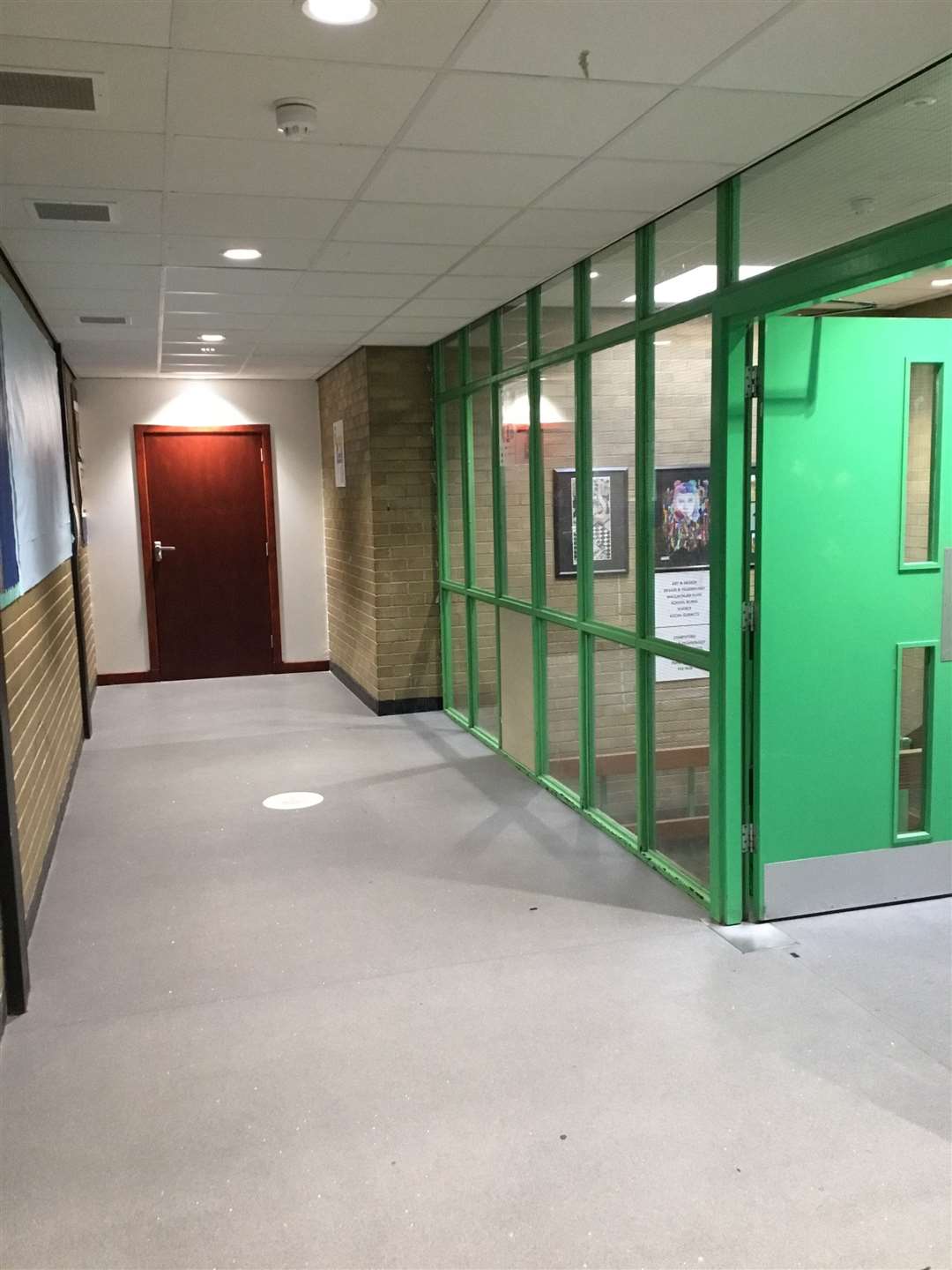 A first floor corridor at Forres Academy.