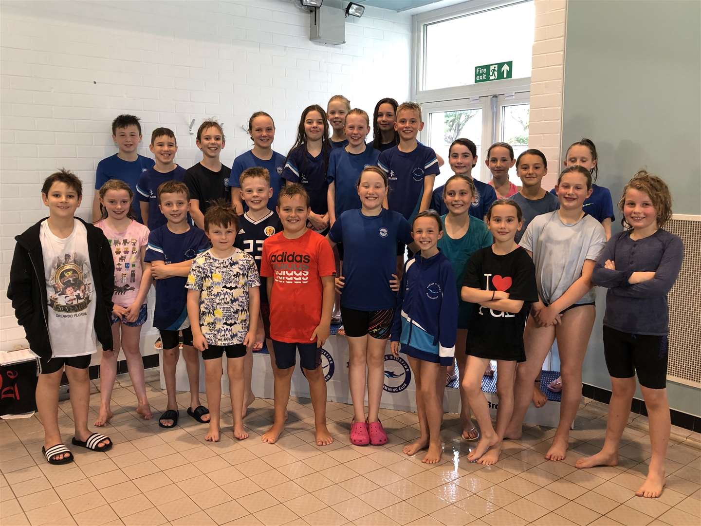 Bluefins who took part in the recent mini-meet competition at Forres swimming pool.