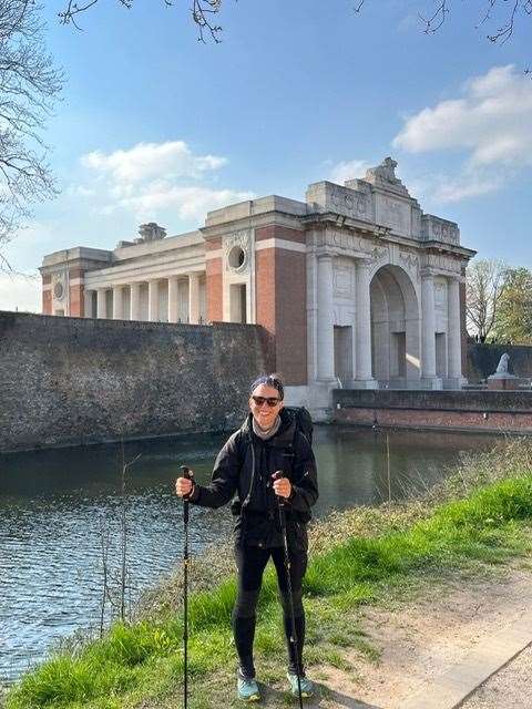 Isla returning to Ypres to lay a wreath at the Menin Gate in memory of those who made the ultimate sacrifice.