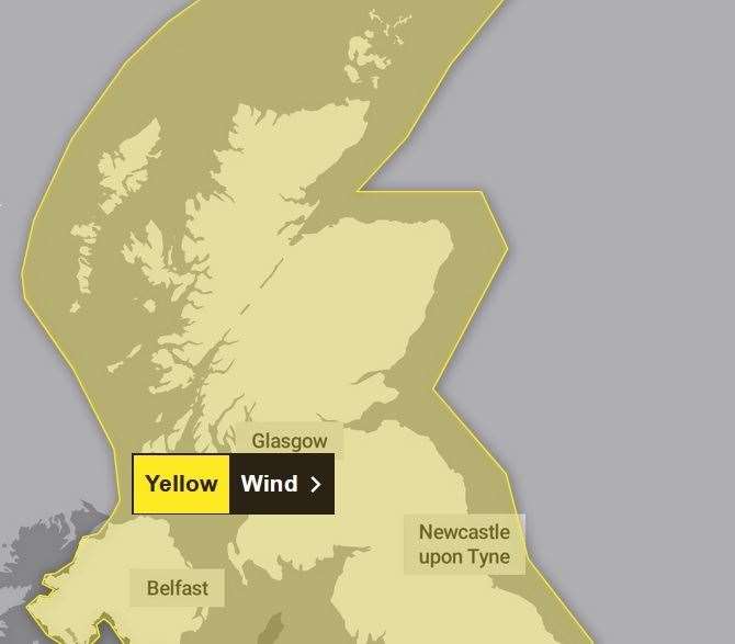 High winds are expected across the country on Thursday
