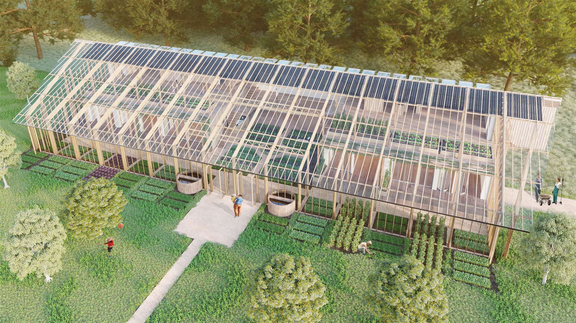 Artist’s impression of a greenhouse-wrapped home. Picture: Arboreal Architecture