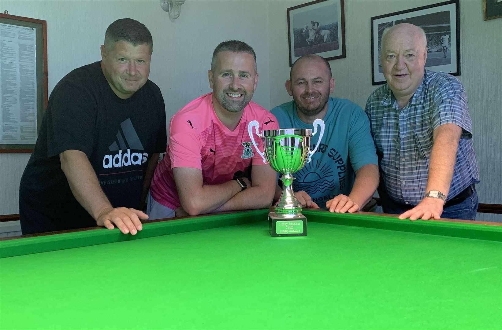 Moray Snooker Team Champions 2021/22 (left to right Mark Bell, Adam Macleod, Alan Mair, Richard Stuart)