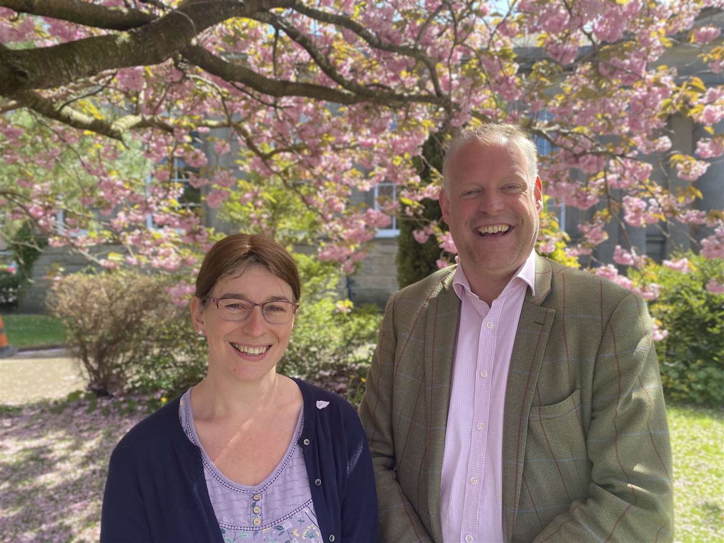 Moray Conservatives have unveiled their Moray Council group joint leadership team of Councillors Kathleen Robertson and Neil McLennan.