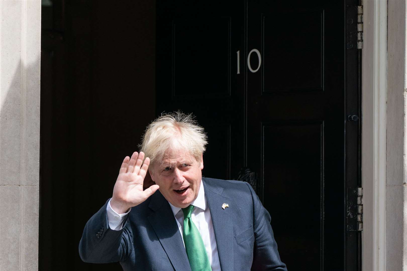 Then-prime minister Boris Johnson leaving No 10 Downing Street in July 2022 (Dominic Lipinski/PA)