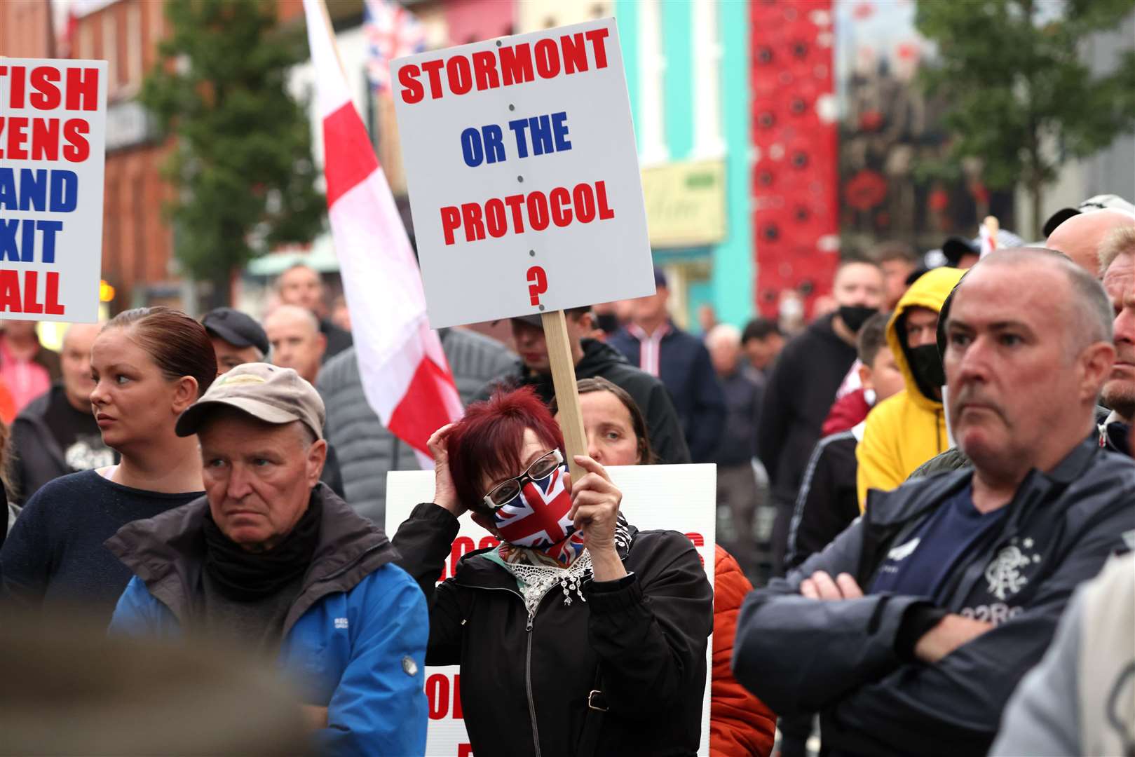 Loyalists have been campaigning against the protocol (Peter Morrison/PA)