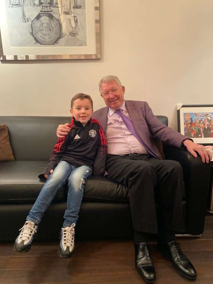 (from left to right) Harvey and Sir Alex Ferguson (Naiomi Goodman)