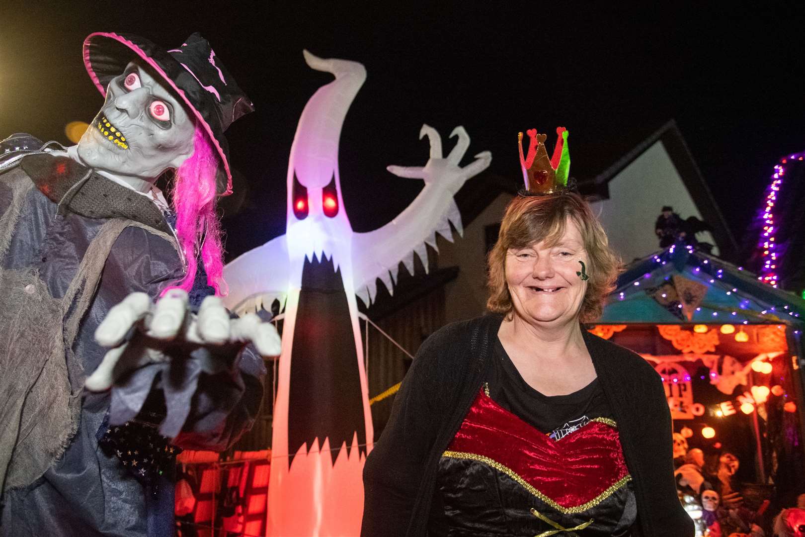 Pauline Stewart and her family transformed their house for Halloween...Picture: Daniel Forsyth