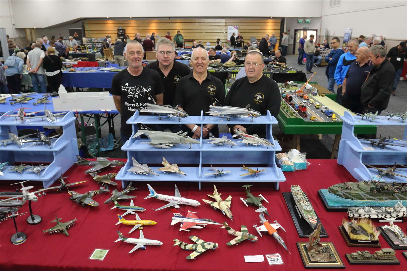 Kerry McLennan (left) Mike Coxon Tom Docherty and Tom Grier from Kinloss and Forres Model Club. Picture: David Porter