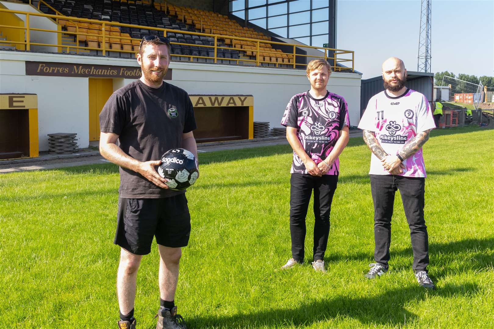 From left: Steven Simpson, Phil Barton and Matty Slinger who have formed Moray Mental Health Football Club. Picture: Beth Taylor