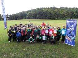 Young orineteers from Forres primaries who enjoyed an event in Grant Park