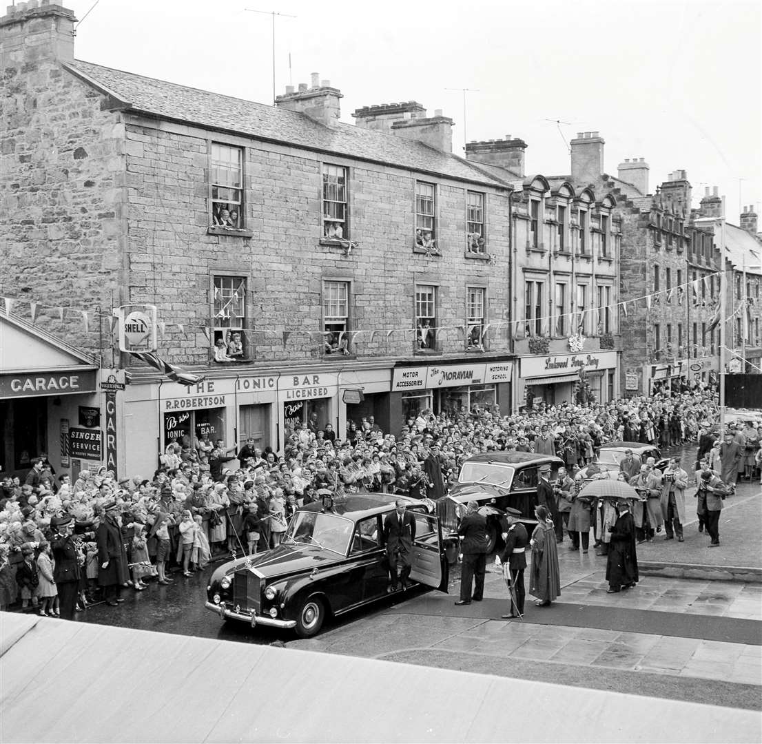 Arriving at the County Building in Elgin – now known as the Moray Council HQ – on Monday, August 14, 1961.