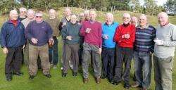 Forres Wednesday Seniors say good luck to Hunter Brown who is hanging up his golf club