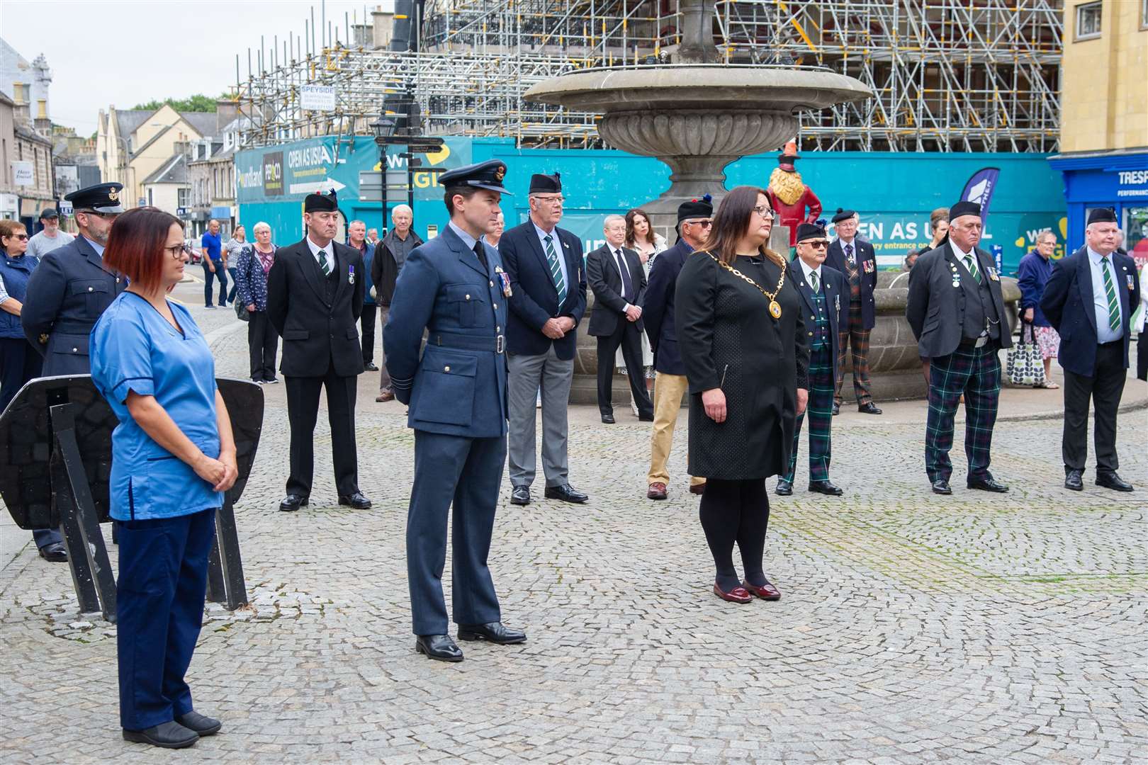 A service was held at the Plainstones on Elgin High Street to commemorate the 75th anniversary of Victory in Japan...Picture: Daniel Forsyth..