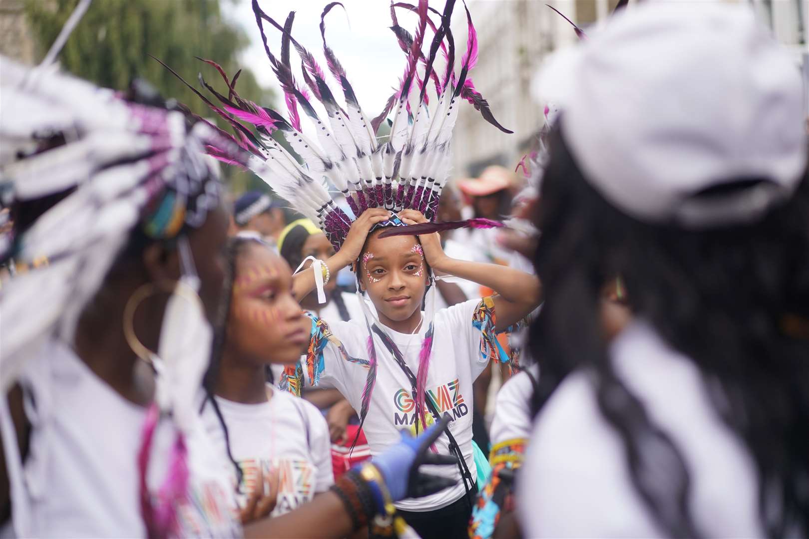 Performers during the children’s parade at the Notting Hill Carnival (Victoria Jones/PA)
