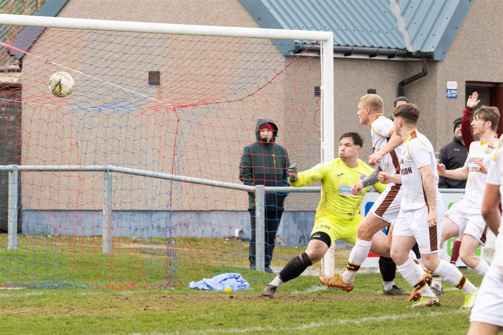 Forres' Lee Fraser makes it two. Picture: Beth Taylor.