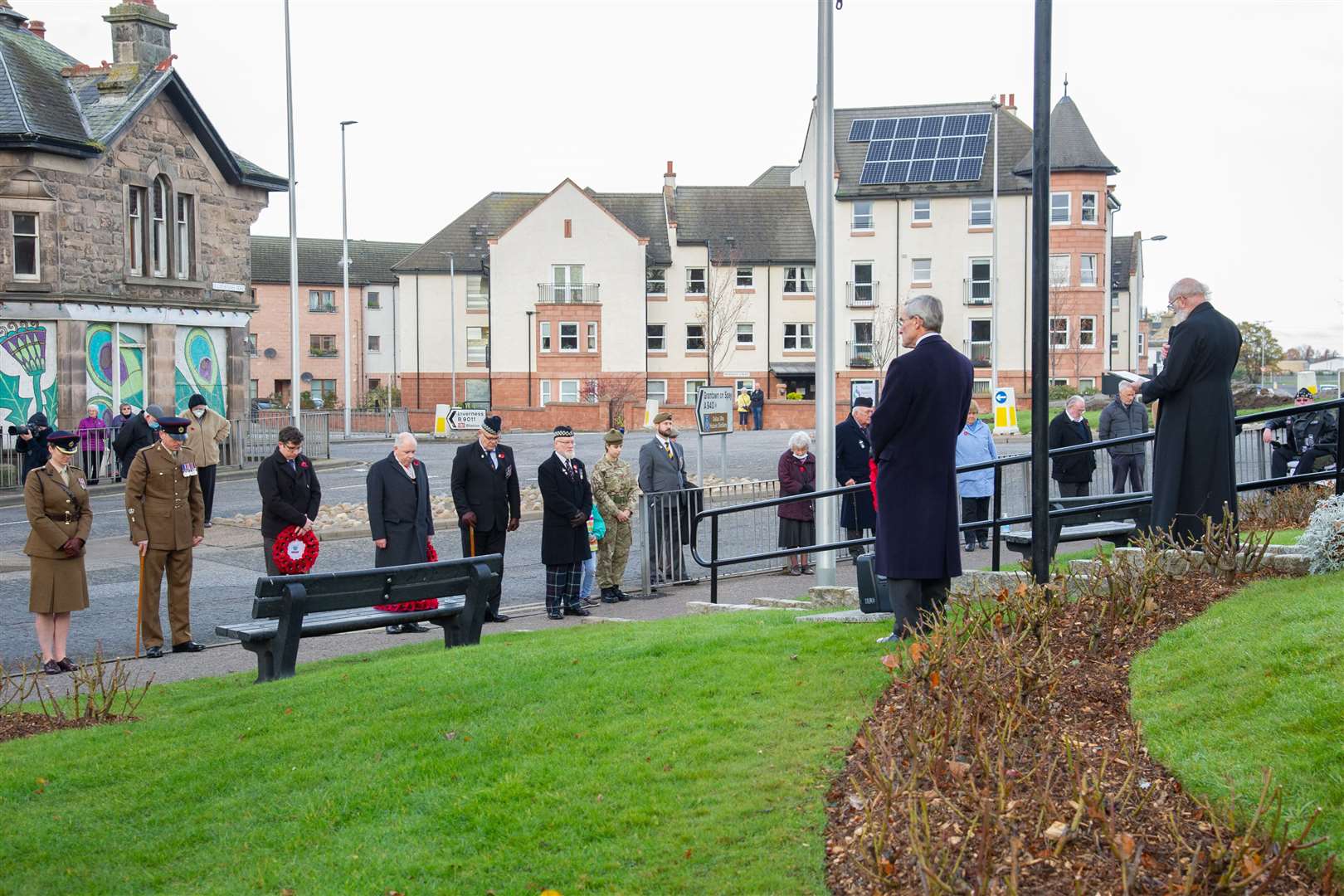 The Forres Remembrance Day service...Remembrance Sunday 2020...Picture: Daniel Forsyth..
