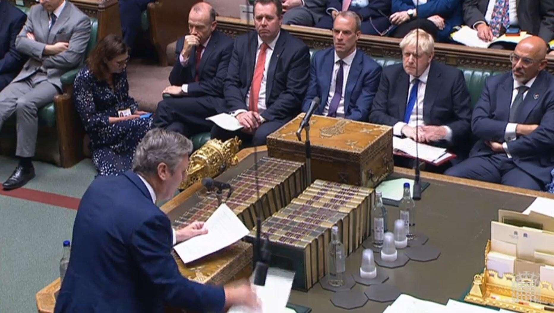 Labour leader Keir Starmer speaks during Prime Minister’s Questions (House of Commons/PA)
