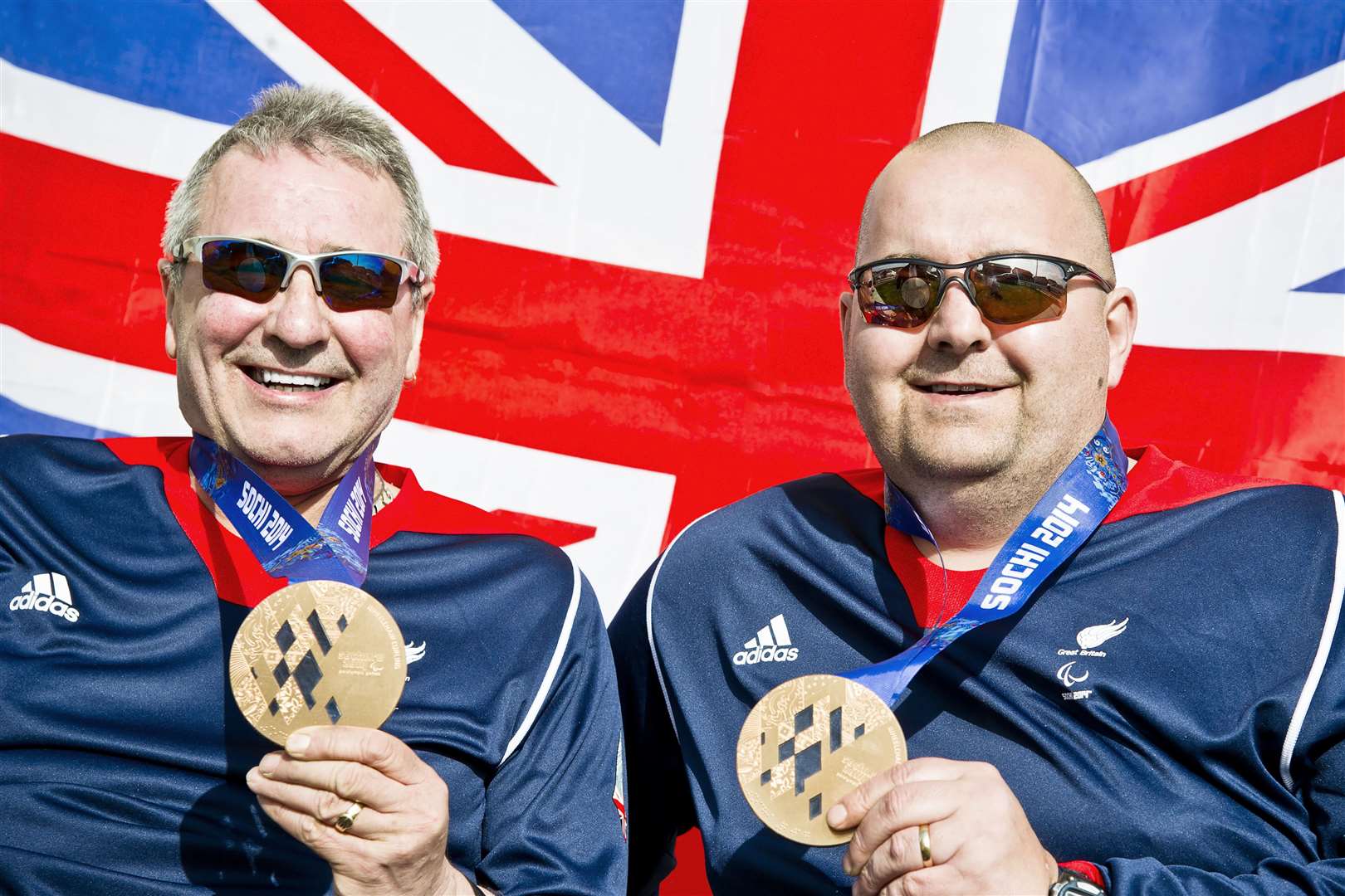 Gregor Ewan with long standing Moray curling colleague Jim Gault in 2014 after winning their Paralympics silver medals in Russia.