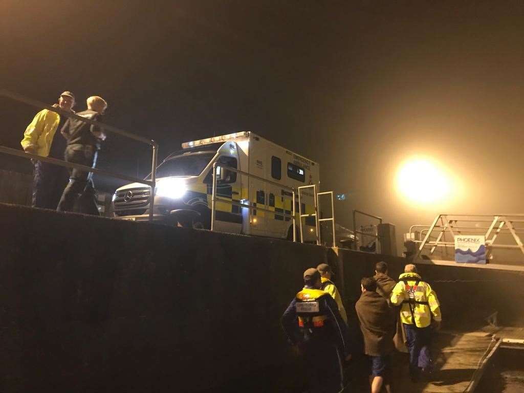The early hours of Tuesday, July 30 when two people who had been rescued and transported by MIRO to the pontoon in Nairn harbour were met by staff from Nairn Coastguard and Police Scotland.