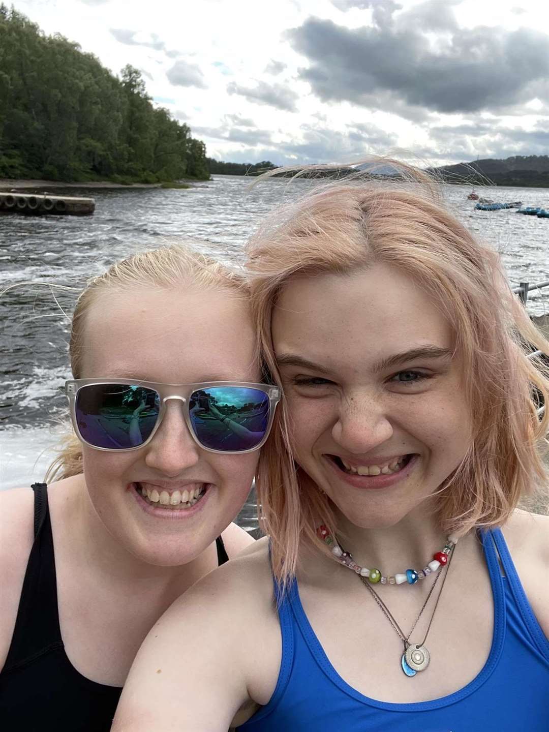 Rachel Mitchell and Sophie Thomas at Loch Insh.