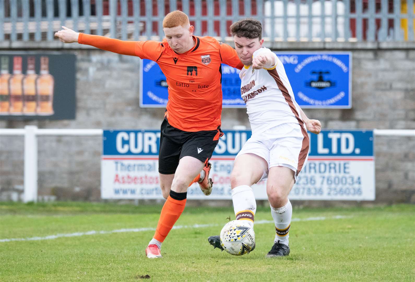 Aidan Wilson scored five times in Rothes 9-0 thrashing of Strathspey thistle. Picture: Daniel Forsyth..