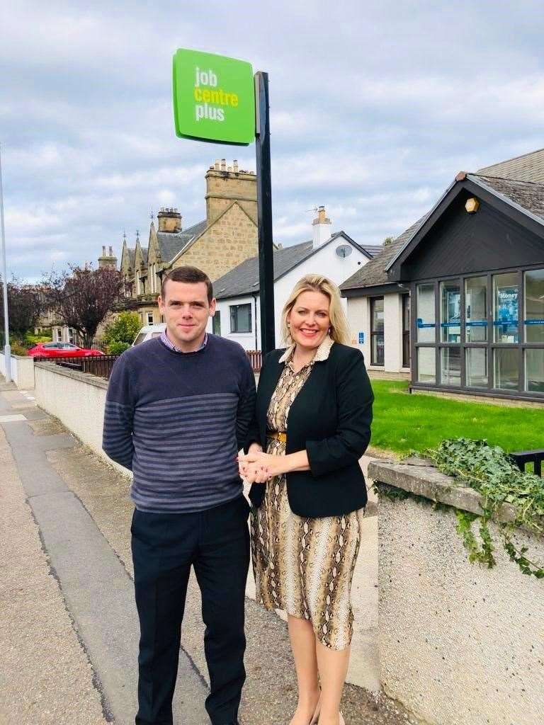 Douglas Ross with the government minister.