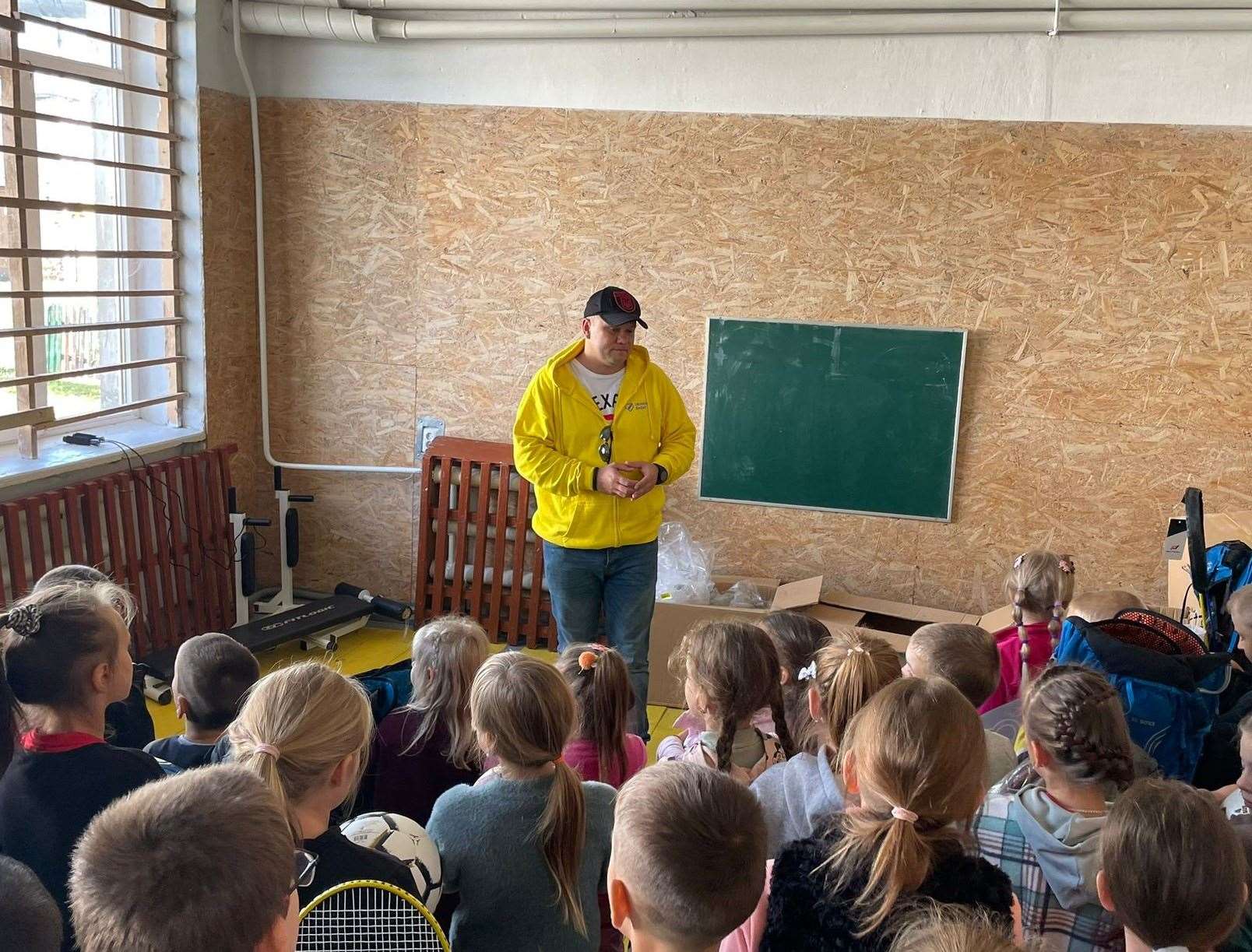 Karol Swiacki visited a school in the Lviv Oblast region (Karol Swiacki/PA)