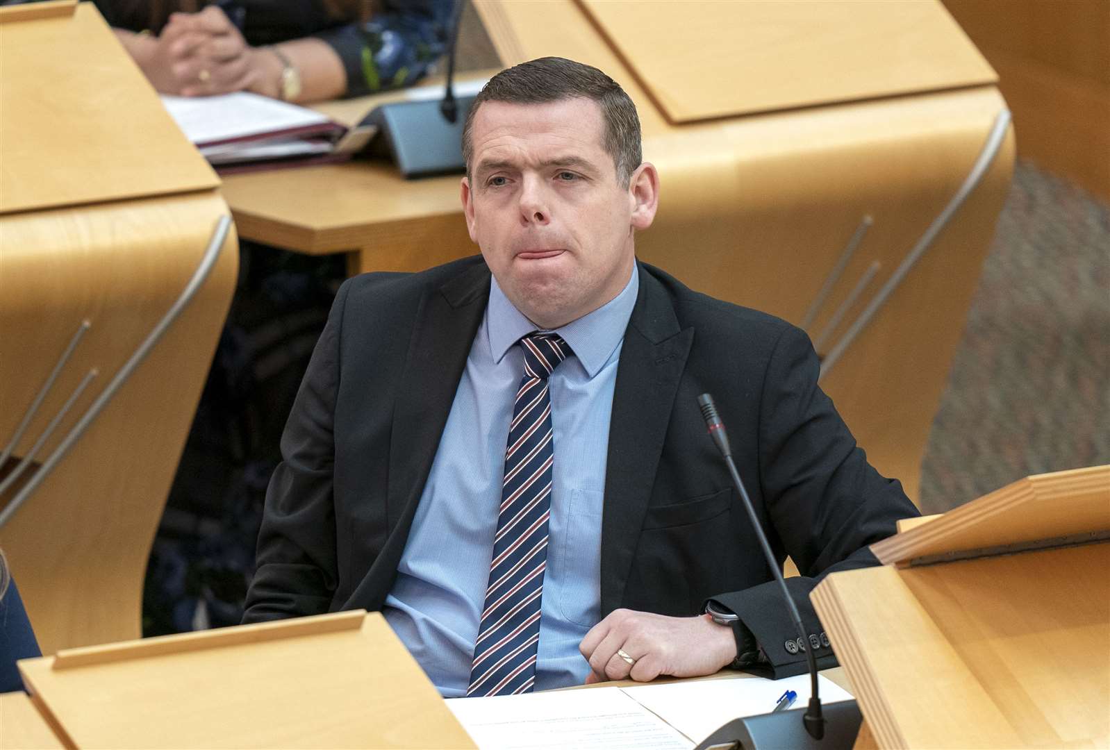 Scottish Conservative leader Douglas Ross accused the SNP of ‘secrecy, spin and cover ups’ (Jane Barlow/PA)