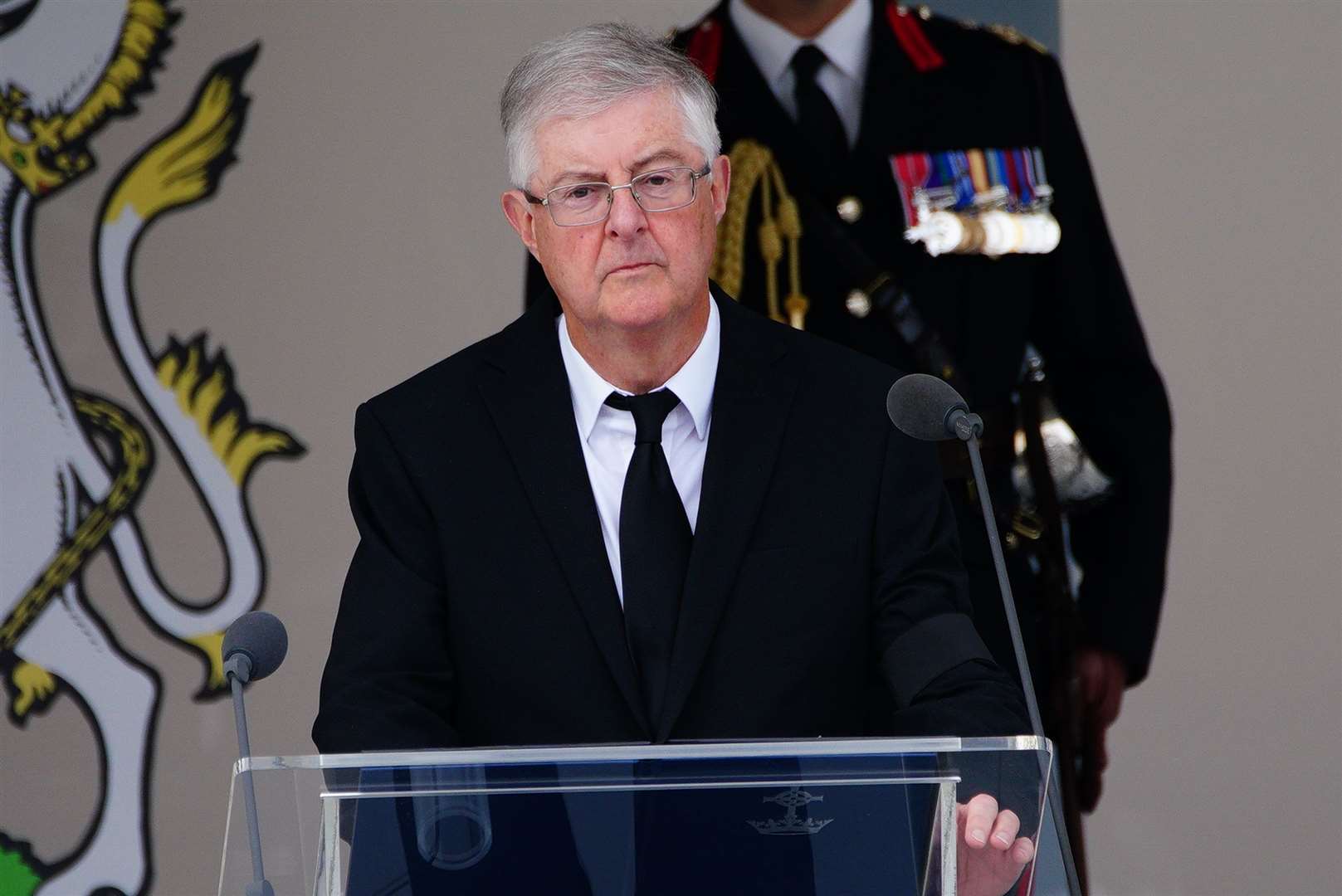 Mark Drakeford during an accession proclamation ceremony at Cardiff Castle (Ben Birchall/PA)