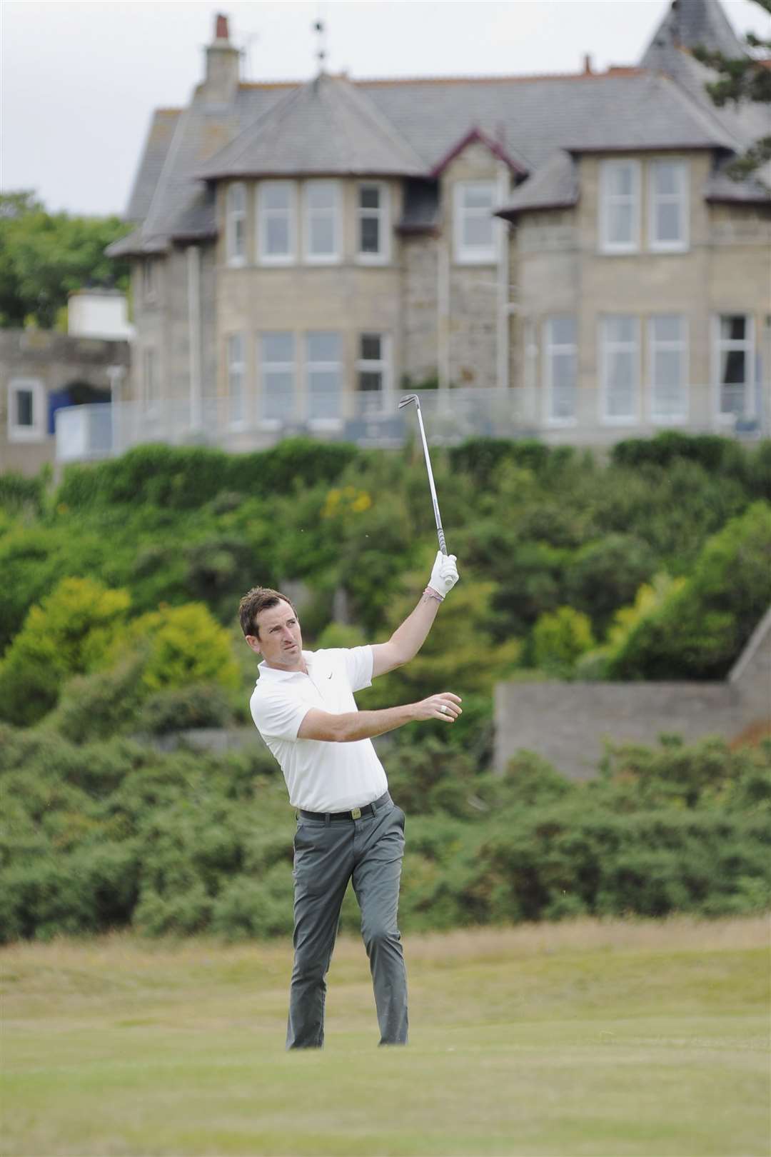 Moray's Stuart Tatters is in contention for the scratch title in his club's five-day open. Photo: Daniel Forsyth.