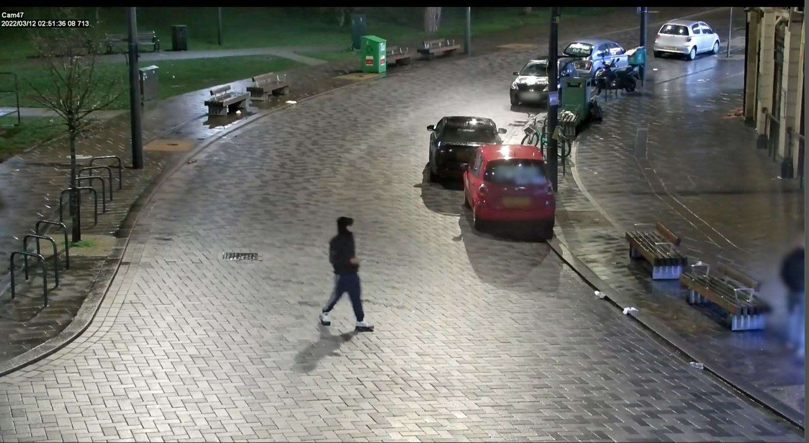 Lawangeen Abdulrahimzai walking in Bournemouth on the night he killed Thomas Roberts (Dorset Police/PA)