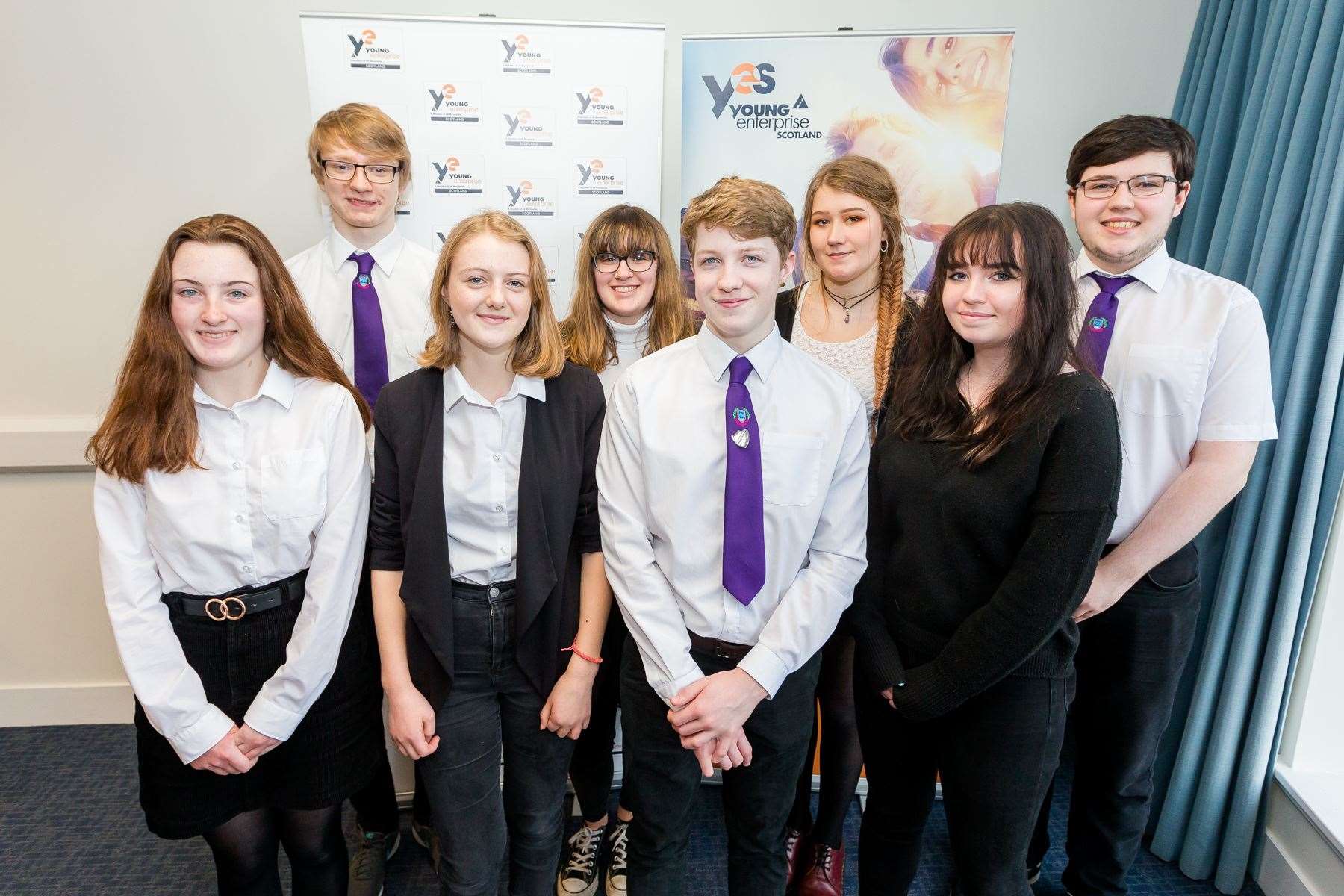 Forres Academy (l-r): back – Keelan Harvey, Laura Sutherland, Maddy Pearle, Cameron Smith Front - Emma Robertson, Cora Inckle-Sharpe, Liam Young, Brogan Hunter