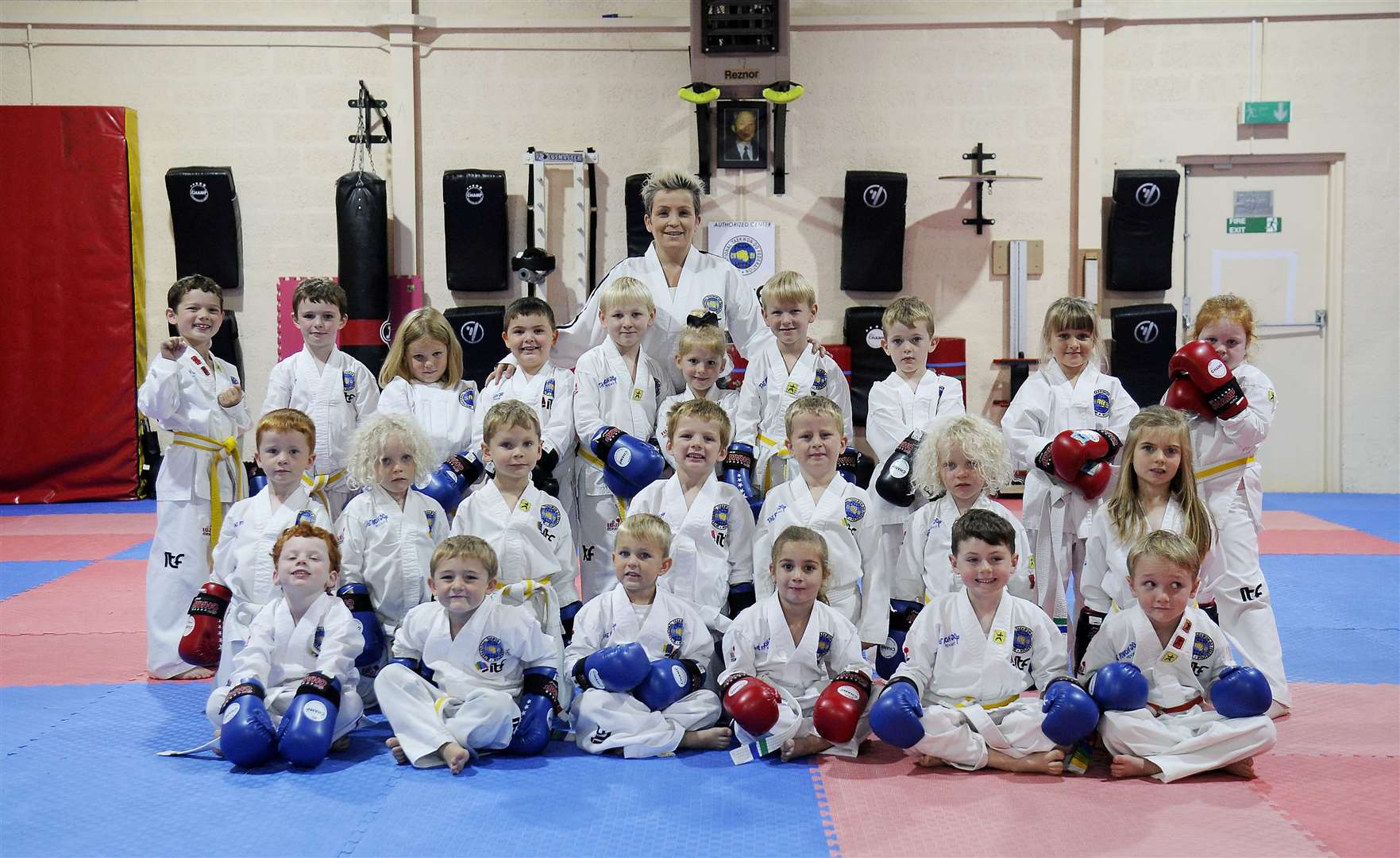Younger members of Dunbar Black Belt Academy in Forres.