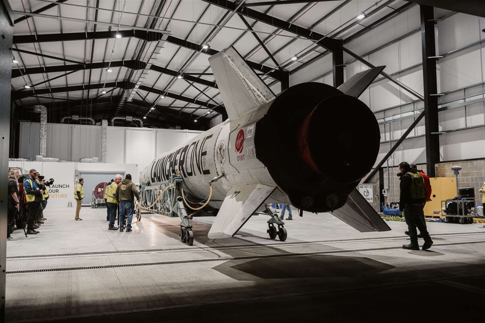 Virgin Orbit’s LauncherOne rocket at Spaceport Cornwall (UK Space Agency/PA)