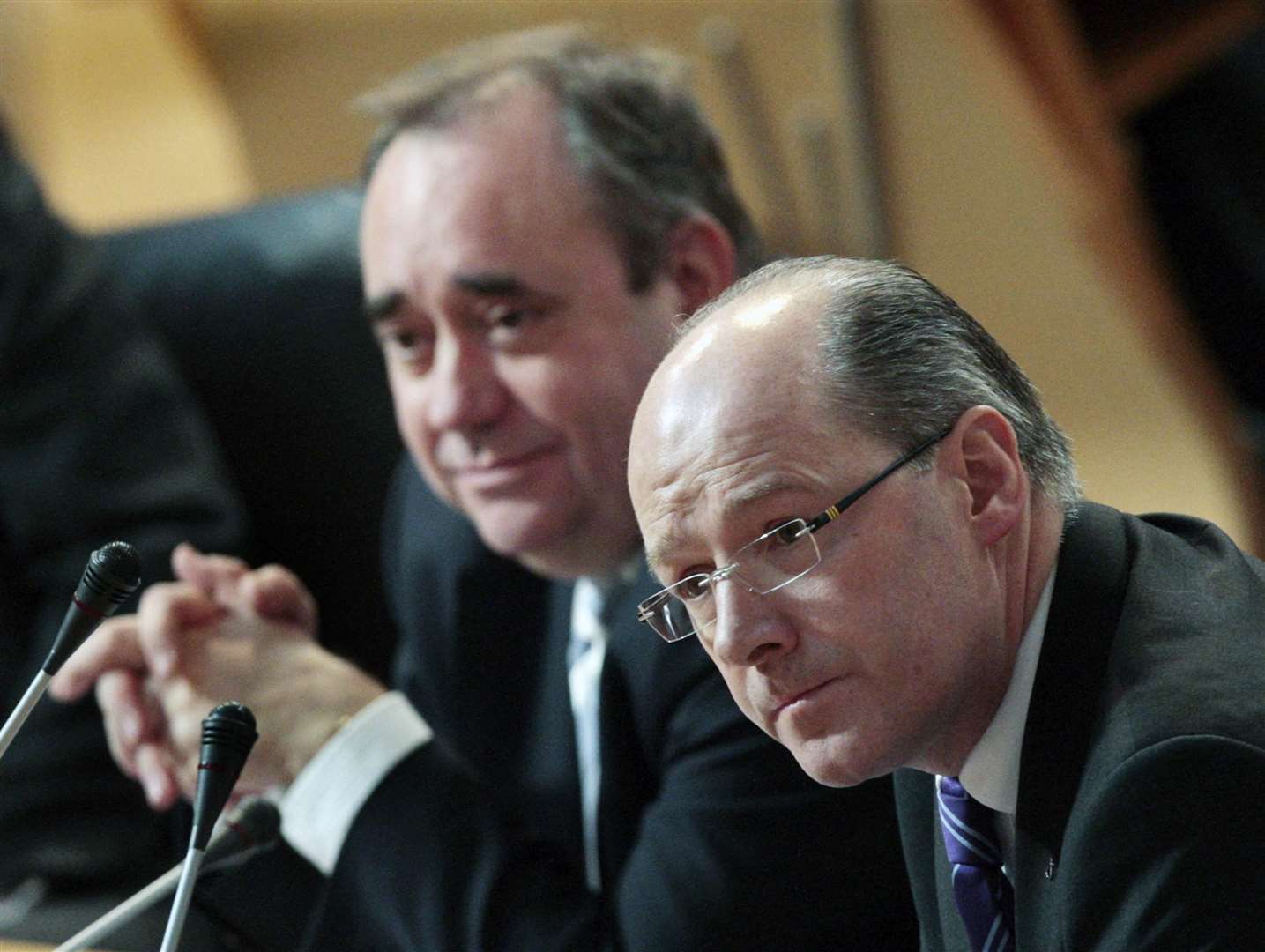 John Swinney as finance secretary with Alex Salmond (David Cheskin/PA)